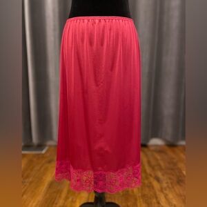 Vintage Kayser burgundy half slip
